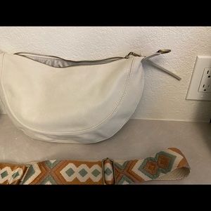 Anthropologie Urban Original Luna Slouchy Crossbody Purse (Ivory)